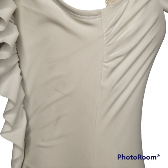 SUGAR Coast White Ruffled Swimsuit - Picture 10 of 12